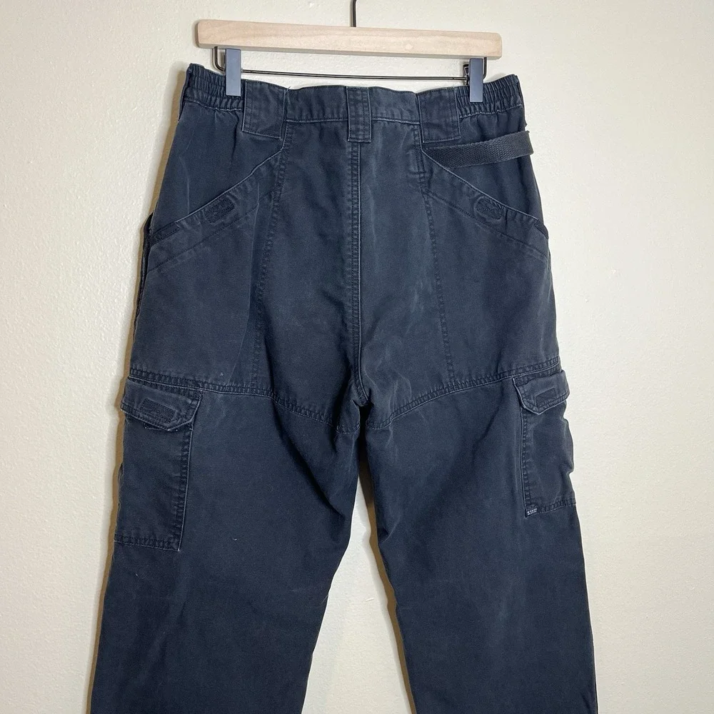 511 tactical pants 34x30 Black‎ Utility Workwear Cargo 90s Canvas Elastic Waist